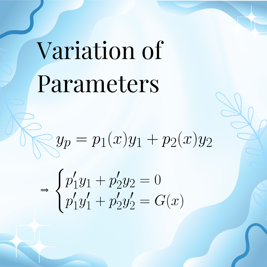 ODEs 2-8: Variation of Parameters